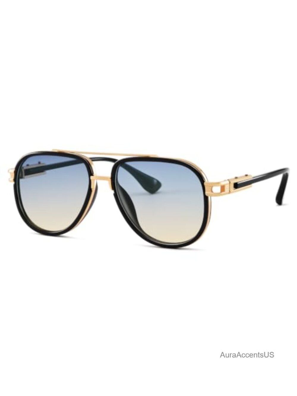 Oversized Square Aviator Sunglasses UV400 Gradient Lenses Retro